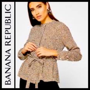 NWT Banana Republic utility blouse large